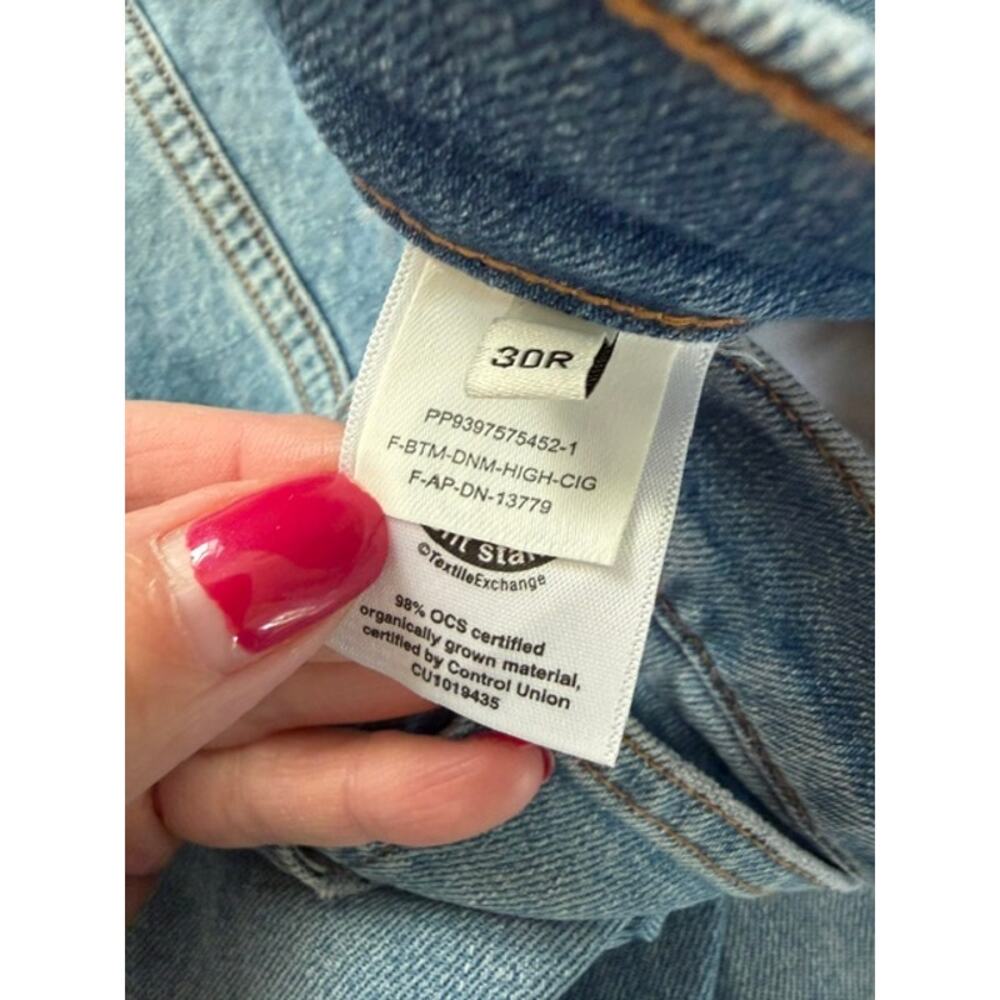 Everlane NWOT High-Rise Cigarette Jeans Medium Blue Size 30R - Picture 9 of 10